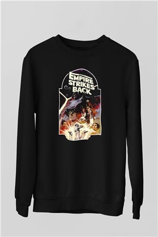 Empire Strikes Back Siyah Unisex  Sweatshirt