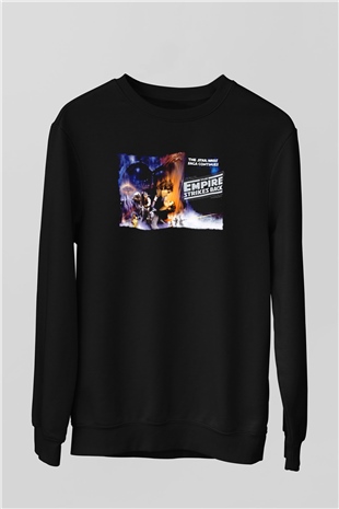 Empire Strikes Back Siyah Unisex  Sweatshirt