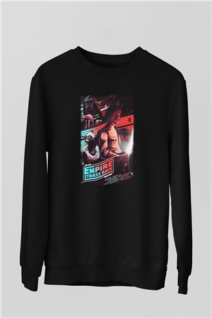 Empire Strikes Back Siyah Unisex  Sweatshirt