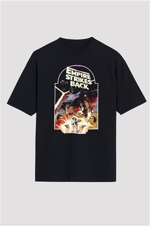 Empire Strikes Back Siyah Oversize Tişört