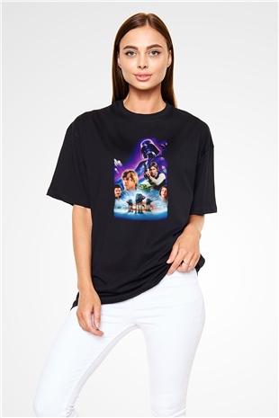 Empire Strikes Back Siyah Oversize Tişört