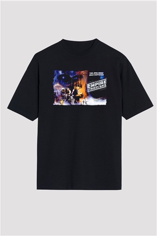 Empire Strikes Back Siyah Oversize Tişört
