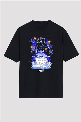 Empire Strikes Back Siyah Oversize Tişört