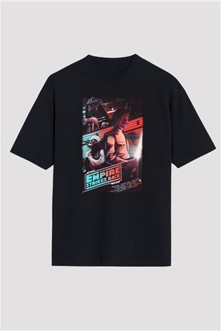 Empire Strikes Back Siyah Oversize Tişört
