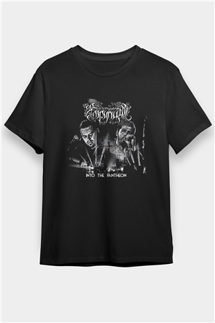 Empyrium Baskılı Unisex Siyah Tişört - Tshirt