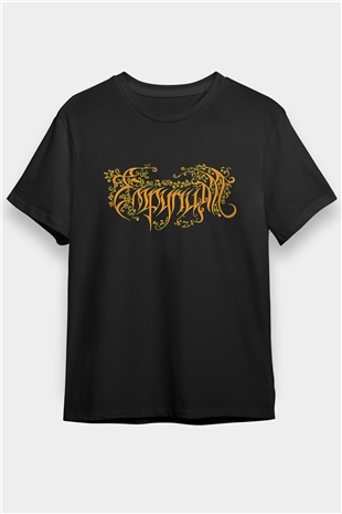 Empyrium Baskılı Unisex Siyah Tişört - Tshirt