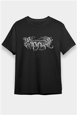 Empyrium Baskılı Unisex Siyah Tişört - Tshirt