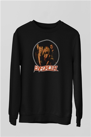 Enforcer Baskılı Unisex Siyah Sweatshirt