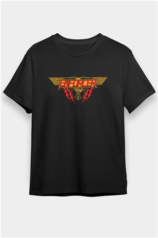 Enforcer Baskılı Unisex Siyah Tişört - Tshirt