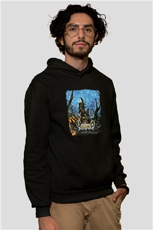 Ensiferum Baskılı Unisex Siyah Hoodie