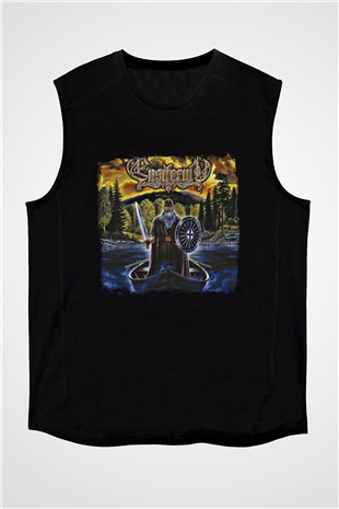 Ensiferum Baskılı Unisex Siyah Kolsuz Tişört