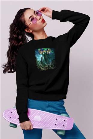 Ensiferum Baskılı Unisex Siyah Sweatshirt