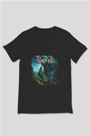 Ensiferum Baskılı Unisex Siyah V Yaka Tişört