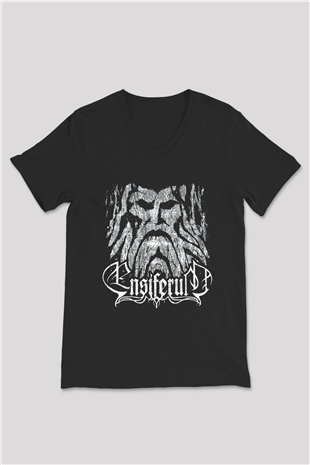 Ensiferum Siyah Unisex V Yaka Tişört T-Shirt