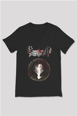 Ensiferum Siyah Unisex V Yaka Tişört T-Shirt