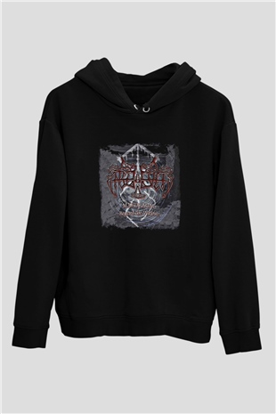 Enslaved Baskılı Unisex Siyah Hoodie