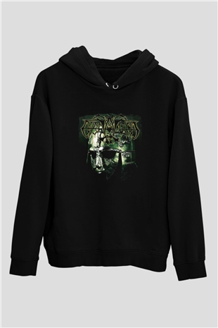 Enslaved Baskılı Unisex Siyah Hoodie