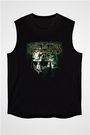 Enslaved Baskılı Unisex Siyah Kolsuz Tişört