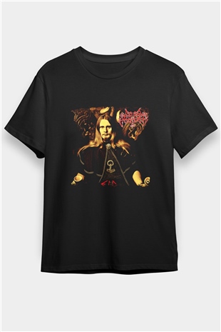 Enslaved Baskılı Unisex Siyah Tişört
