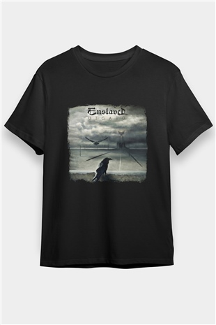 Enslaved Baskılı Unisex Siyah Tişört