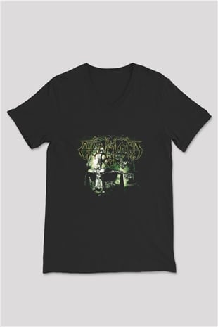 Enslaved Baskılı Unisex Siyah V Yaka Tişört
