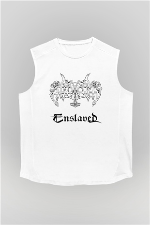 Enslaved Beyaz Unisex Kolsuz Tişört