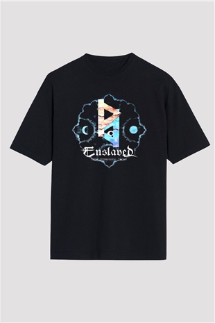 Enslaved Siyah Unisex Oversize Tişört T-Shirt