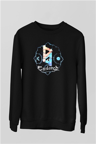 Enslaved Siyah Unisex Sweatshirt