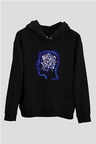Enter Shikari Baskılı Unisex Siyah Hoodie