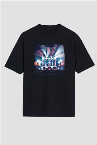 Enter Shikari Baskılı Unisex Siyah Oversize Tişört