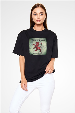 Enter Shikari Baskılı Unisex Siyah Oversize Tişört