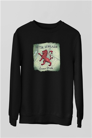 Enter Shikari Baskılı Unisex Siyah Sweatshirt