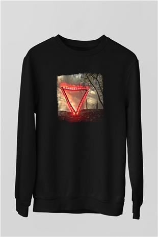 Enter Shikari Baskılı Unisex Siyah Sweatshirt