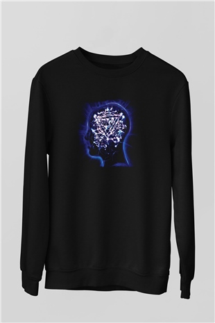 Enter Shikari Baskılı Unisex Siyah Sweatshirt