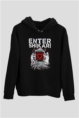 Enter Shikari Siyah Unisex Kapüşonlu Sweatshirt