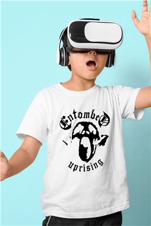 Entombed Baskılı Beyaz Unisex Çocuk Tişört