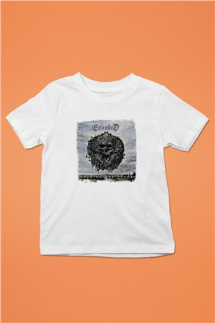 Entombed Baskılı Unisex Beyaz Çocuk Tişört