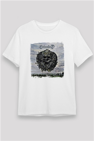 Entombed Baskılı Unisex Beyaz Tişört