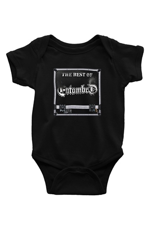 Entombed Baskılı Unisex Siyah Bebek Body - Zıbın