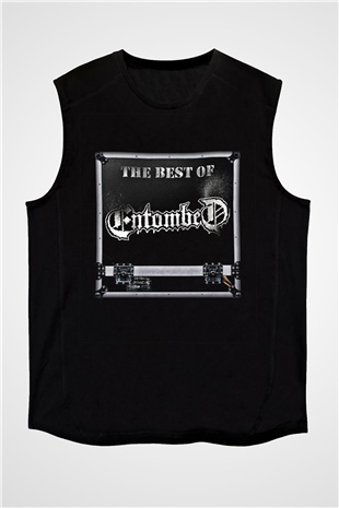 Entombed Baskılı Unisex Siyah Kolsuz Tişört