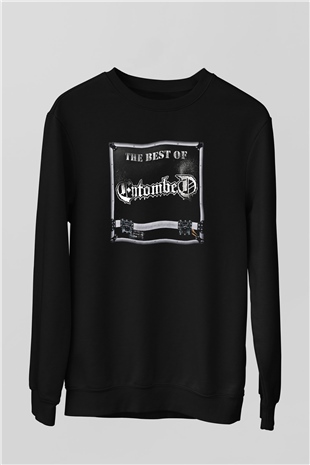 Entombed Baskılı Unisex Siyah Sweatshirt