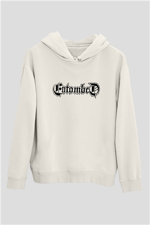 Entombed Beyaz Unisex Kapşonlu Sweatshirt
