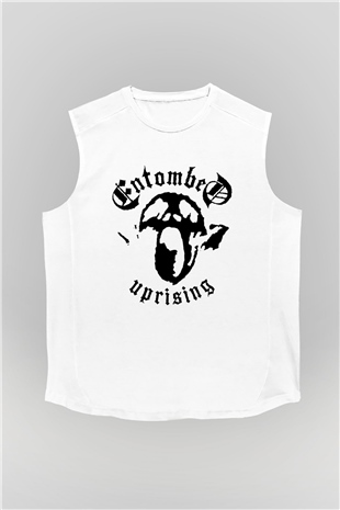 Entombed Beyaz Unisex Kolsuz Tişört
