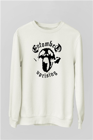 Entombed Beyaz Unisex Sweatshirt