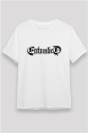Entombed Beyaz Unisex Tişört T-Shirt - TişörtFabrikası
