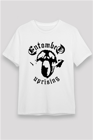 Entombed Beyaz Unisex Tişört T-Shirt - TişörtFabrikası