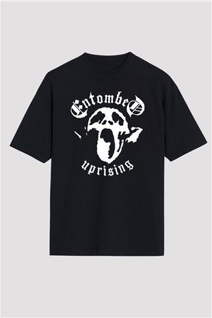 Entombed Siyah Unisex Oversize Tişört T-Shirt