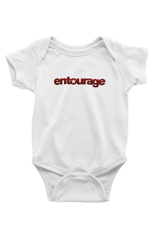 Entourage Baskılı Beyaz Unisex Bebek Body - Zıbın