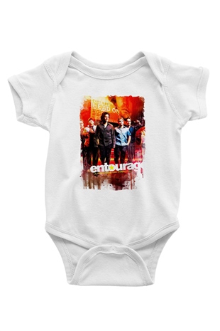Entourage Beyaz Bebek Body - Zıbın