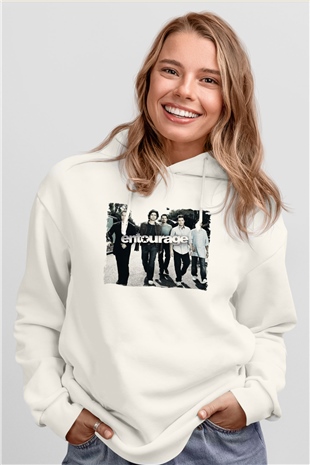 Entourage Beyaz Unisex Hoodie